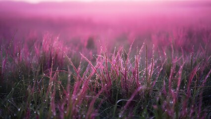 Obraz premium Meadow at Dawn with Freshness of Morning