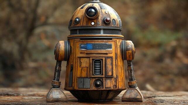 Rusty Astromech Droid - Vintage Sci-Fi Robot