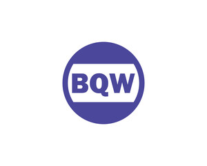 BQW logo design vector template. BQW
