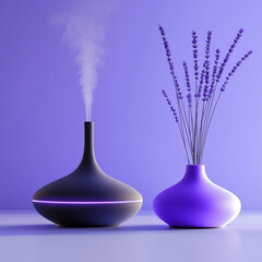 Cool Lavender Aromatherapy Diffusers Displayed for a Relaxing Home Ambiance