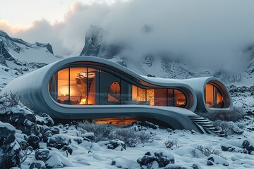 futuristic adventure retreat iceland offering ai-guided glacier volcano landscape hiking tours