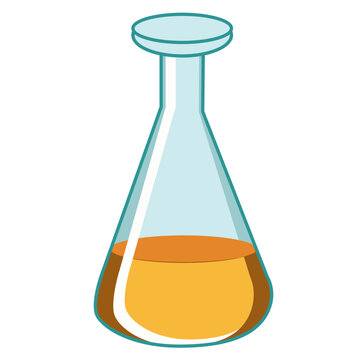 recommend clip art: Laboratory flask with chemical reagent