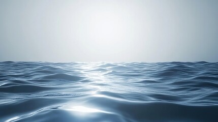 Fototapeta premium Serene Ocean Waves Under Soft Light