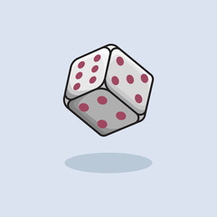 Vector illustration Dice Cube. Vector Casino Dice. Casino Dice Cube Vector Cartoon design illustration and icon for website, digital and print