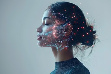 futuristic ai-driven mental health app emotions instant face space free v support text id job