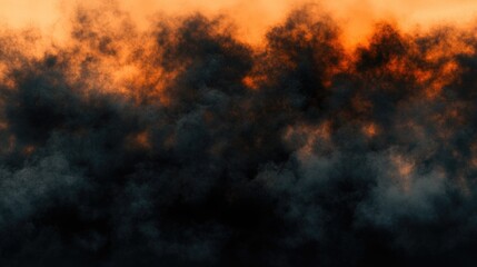 Fototapeta premium Abstract Orange and Black Smoke Texture