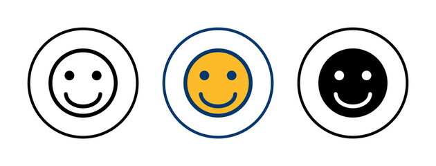 Smile icon vector isolated on white background. Smile vector icon. Emoticon Icon vector. Emoji