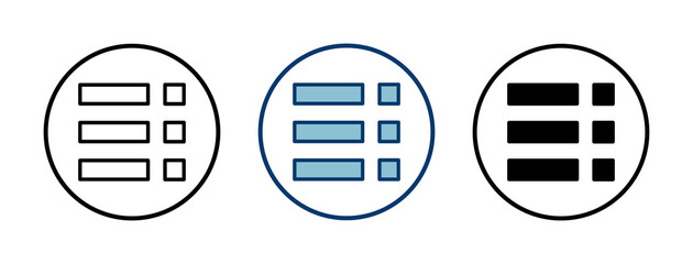 Menu Icon vector isolated on white background. web menu icon