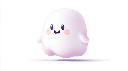 Cute ghost. Halloween decoration element.