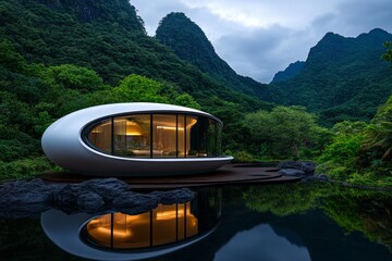 A futuristic environmental restoration project, where advanced technology is used to repair the damage caused by past environmental challenges like deforestation and pollution