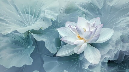 Traditional Purple Blue Lotus Poster Background