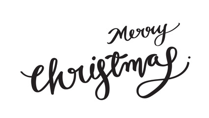 Merry Christmas calligraphy for greeting cards, festive decorations, social media posts, or merchandise like T-shirts and mugs. The simple and playful font.