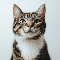 Obraz premium a cat with white background