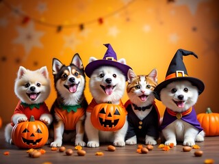 Obraz premium Halloween Costumes for Pets: 