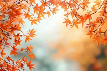 Fallen Leaves Season Background created with Generative AI