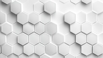 Naklejka premium Abstract White Hexagon Pattern Background Texture