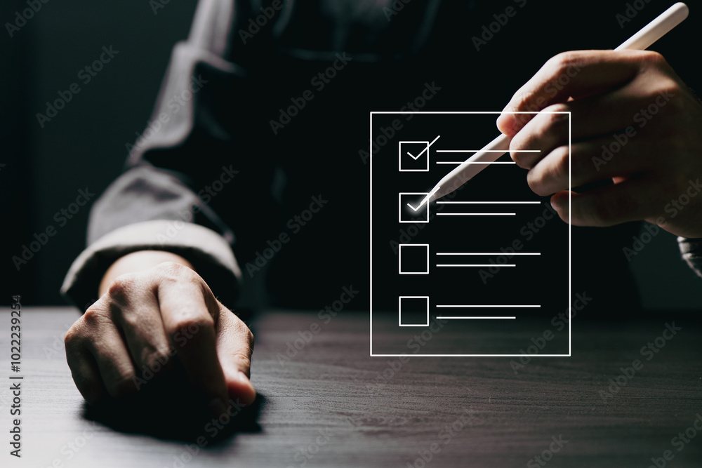 Fototapete Modern task management, where a few clicks organize your day and ensure work gets completed efficiently.