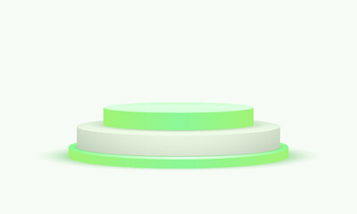 Blank 3d podium round stage background for product advertisement
