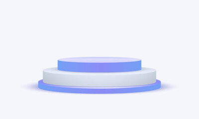 Blank 3d podium round stage background for product advertisement