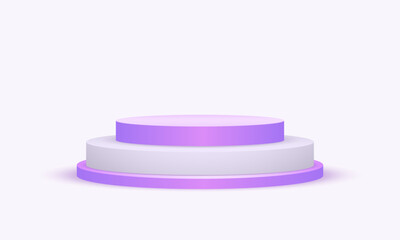 Blank 3d podium round stage background for product advertisement