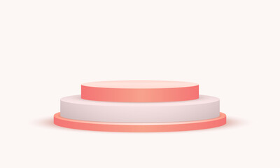 Blank 3d podium round stage background for product advertisement