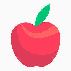 Apple fruit icon illustration on white background