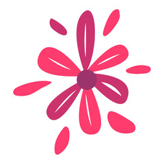 flower nature icon illustration on the white