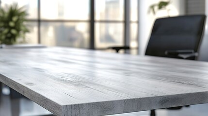 Fototapeta premium Modern Office Table with Natural Light Background