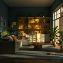 AI-powered interior design software generating room layouts and furniture arrangements, AI interior design, automated home design