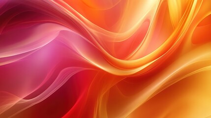 Vibrant Abstract Energy Waves in Red and Yellow