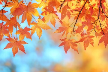 Fallen Leaves Season Background created with Generative AI