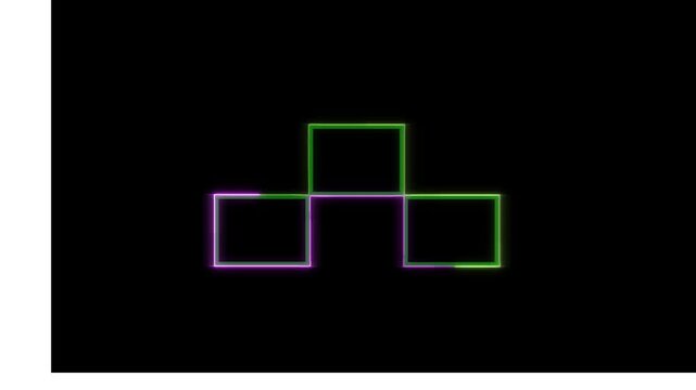 Neon square frame animation video.led gradient box lite.