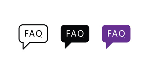 faq icon vector set vector design illustration