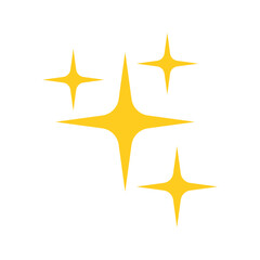 shining yellow star light flat design 