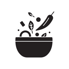 ingredients mix line icon vector design illustration