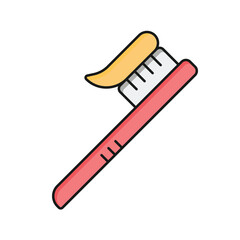 toothbrush icon flat vector design illustration