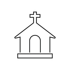 church outline icon vector design illustration