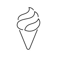 ice cream cone icon outline vector design illustration
