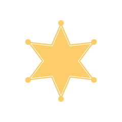 sheriff star symbol yellow