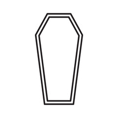 coffin outline icon vector design illustration