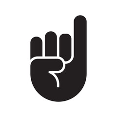  little finger black icon vector design illustration
