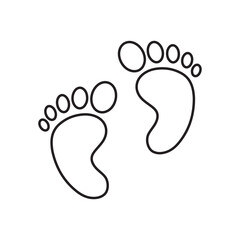 baby footprint outlines vector design illustration