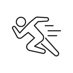 fast run icon outline