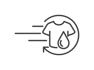 quick dry clothes icon outline