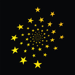 stars circle icon design dark vector design illustration