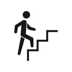 man on the steps icon black