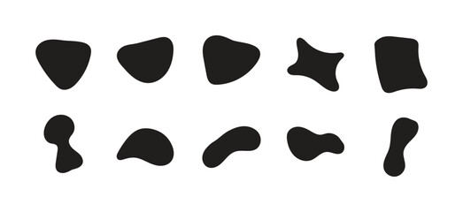 collection of irregular shapes vector design illustration