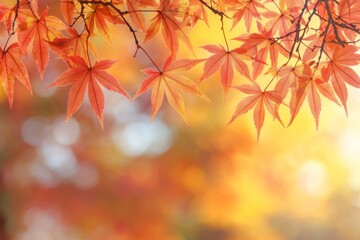 Fallen Leaves Season Background created with Generative AI