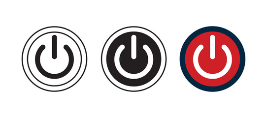 flat design power button