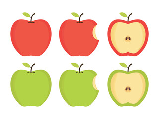 flat design apple fruit
